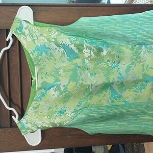 NWOT Lotus Grace Sleeveless Beautiful Green Blue Dress Size 8